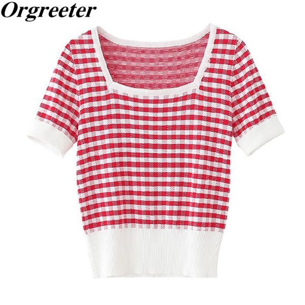summer square neck classic striped short-sleeved thin sweater female elegant lady knitting women's 210525, White;black
summer square neck classic striped short-sleeved thin sweater female elegant lady knitting women's 210525, White;black