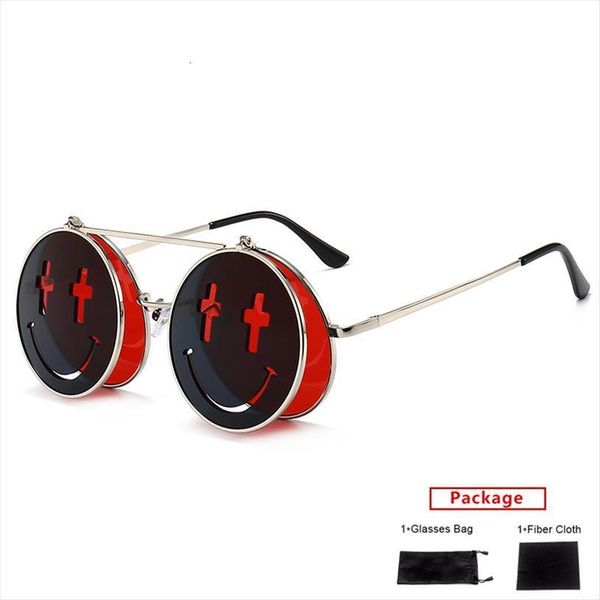 Clamshell Smiley Sunglasses Women Punk Retro Cool Fashion Men Sun Glasses Brand Uv400 Eyeglasses Shades, White;black
Clamshell Smiley Sunglasses Women Punk Retro Cool Fashion Men Sun Glasses Brand Uv400 Eyeglasses Shades, White;black