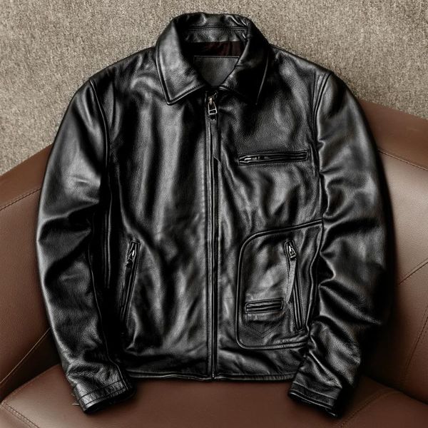men's leather & faux men jacket style.warm cowhide jacket.quality biker coat.fashion slim clothes.black
men's leather & faux men jacket style.warm cowhide jacket.quality biker coat.fashion slim clothes.black