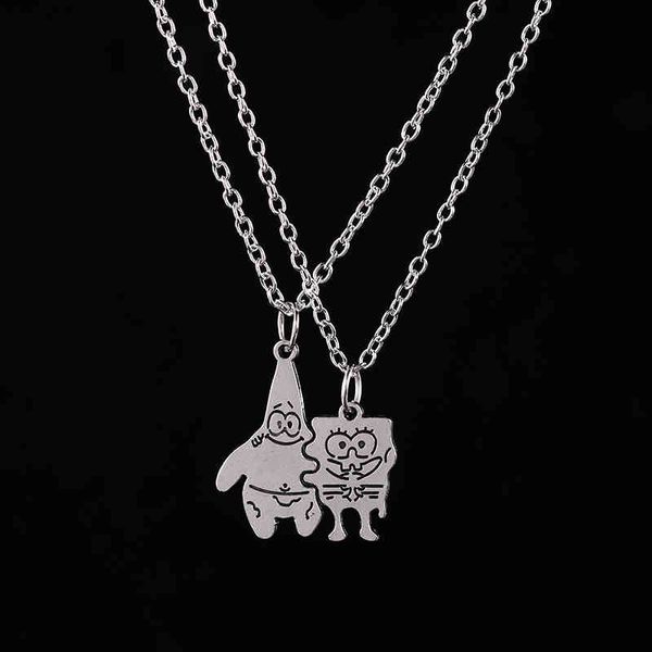 2pcs/set fashion love couple pendant cartoon character star necklace good friends jewelry, Silver
2pcs/set fashion love couple pendant cartoon character star necklace good friends jewelry, Silver
