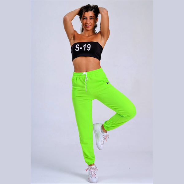 women's pants & capris women fluorescent green pocket elastic jogger knitted seasonal sweatpants, Black;white
women's pants & capris women fluorescent green pocket elastic jogger knitted seasonal sweatpants, Black;white