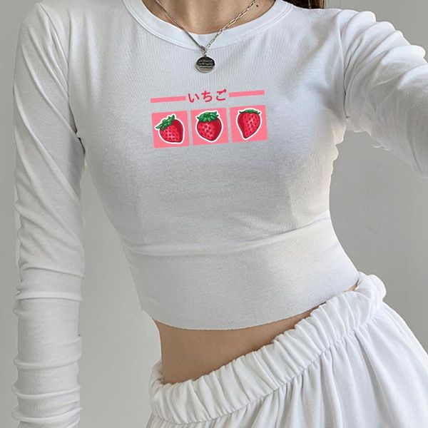 women's t-shirt kawaii strawberry tshirt women cotton pants sets long sleeve tight casual fashion harajuku streetwear female gothic, White
women's t-shirt kawaii strawberry tshirt women cotton pants sets long sleeve tight casual fashion harajuku streetwear female gothic, White