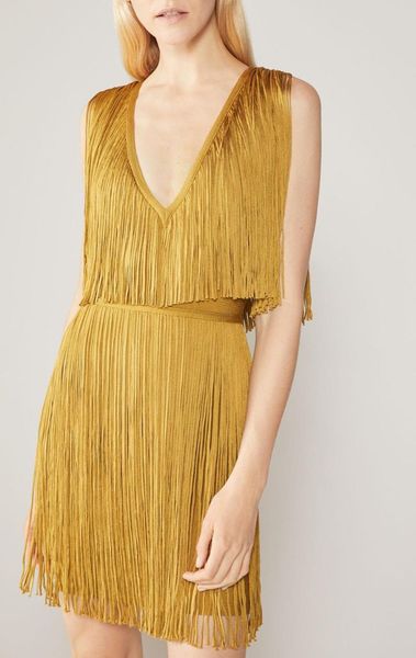 casual dresses 2021 women designer tassel gold bandage dress bodycon celebrity party vestido, Black;gray
casual dresses 2021 women designer tassel gold bandage dress bodycon celebrity party vestido, Black;gray