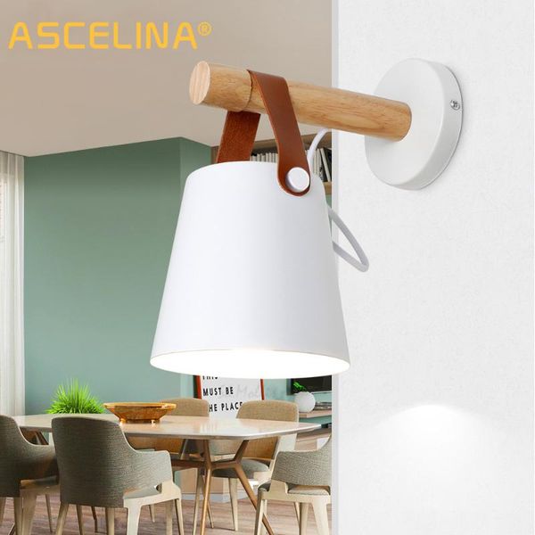 modern nordic lampshade home decor white & black belt e27 wall light wood lamp bed bedside night lights
modern nordic lampshade home decor white & black belt e27 wall light wood lamp bed bedside night lights