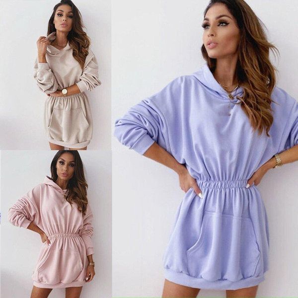 women's hoodies & sweatshirts sweatshirt pullover hooded women jumper casual long sleeve mini dress, Black
women's hoodies & sweatshirts sweatshirt pullover hooded women jumper casual long sleeve mini dress, Black