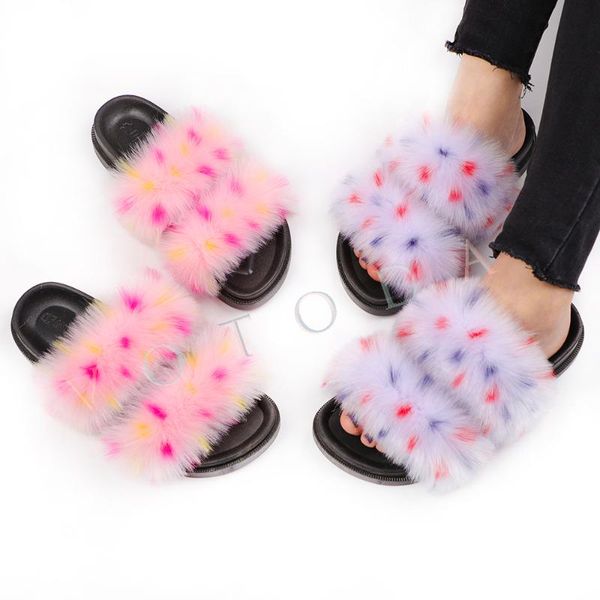 summer women faux fur slippers woman fluffy slides girls furry raccoon sandals ladies double belt rainbow shoes, Black
summer women faux fur slippers woman fluffy slides girls furry raccoon sandals ladies double belt rainbow shoes, Black