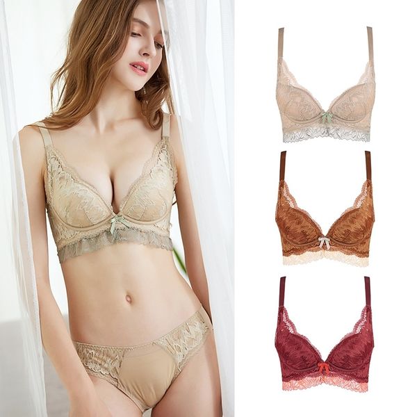 meteor valley color lace bra small chest no steel ring gathered medium thick ab cup underwear suit factory, Black;white
meteor valley color lace bra small chest no steel ring gathered medium thick ab cup underwear suit factory, Black;white