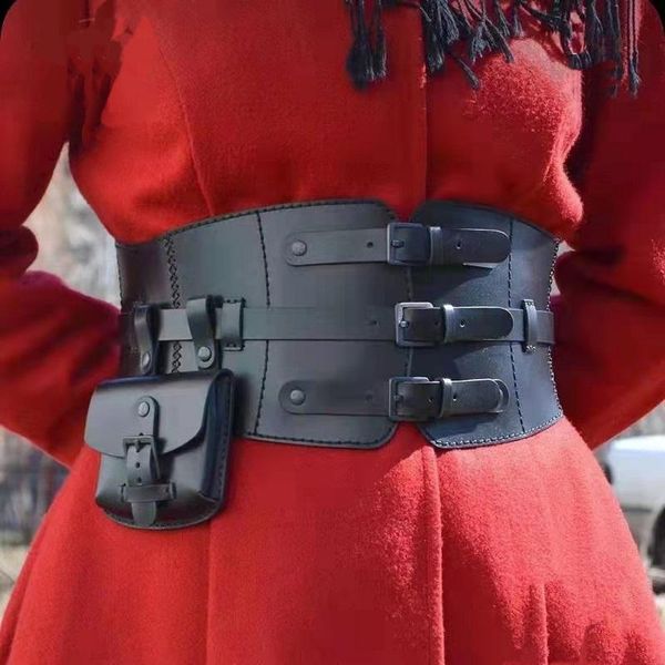 belts women's black wide belt faux leather luxury designer waist underbust corsets mini bag y2k punk gothic accessories, Black;brown
belts women's black wide belt faux leather luxury designer waist underbust corsets mini bag y2k punk gothic accessories, Black;brown