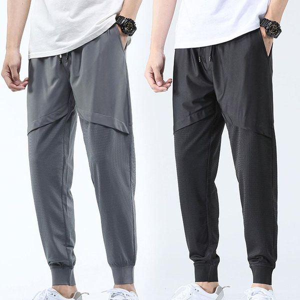 men's pants ice silk summer breathable casual feet straight-through closing sports quick-drying joggers men, Black
men's pants ice silk summer breathable casual feet straight-through closing sports quick-drying joggers men, Black