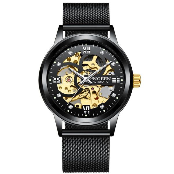 wristwatches black automatic watches 2021 fashion tourbillon mechanical men clock male skeleton mechanische horloges men's watch, Slivery;brown
wristwatches black automatic watches 2021 fashion tourbillon mechanical men clock male skeleton mechanische horloges men's watch, Slivery;brown