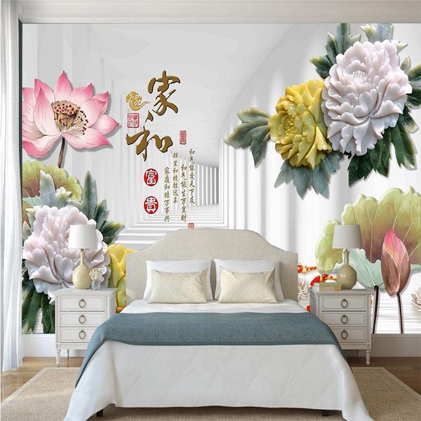 wallpapers factory price customized wallpaper mural chinese pattern scenery with peony lotus behind sofa as background livingroom
wallpapers factory price customized wallpaper mural chinese pattern scenery with peony lotus behind sofa as background livingroom
