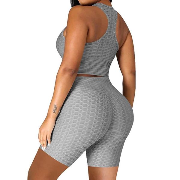 women's tracksuits daigelo elasticity yoga short sets plus size womens solid vest sports fitness set elastic suit drop, Gray
women's tracksuits daigelo elasticity yoga short sets plus size womens solid vest sports fitness set elastic suit drop, Gray