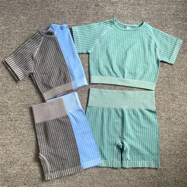 yoga outfit 2pcs/set summer women vital seamless set fitness short sleeve crop shirts running shorts workout clothes gym
yoga outfit 2pcs/set summer women vital seamless set fitness short sleeve crop shirts running shorts workout clothes gym