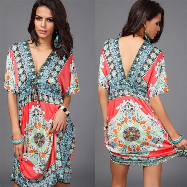 european american spring summer women short sleeve v-neck printing milk silk large size beach dress women's swimwear, White;black
european american spring summer women short sleeve v-neck printing milk silk large size beach dress women's swimwear, White;black