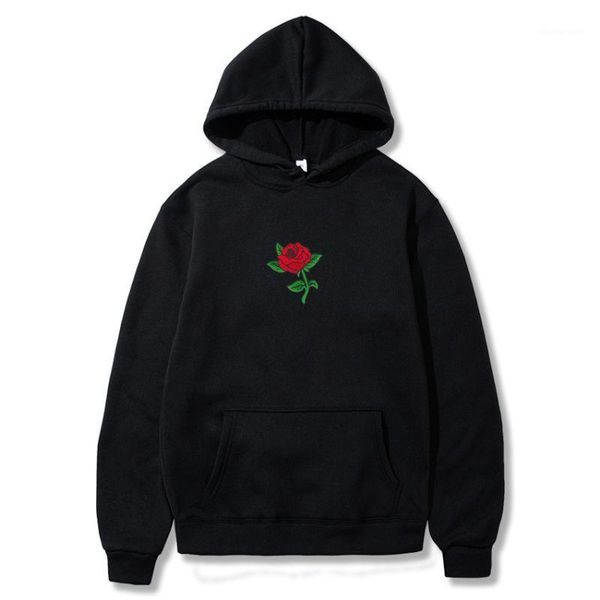 men's hoodies & sweatshirts rose flower casual sports hoodie and women's fashion brand street hip-hop fitness pullover, Black
men's hoodies & sweatshirts rose flower casual sports hoodie and women's fashion brand street hip-hop fitness pullover, Black