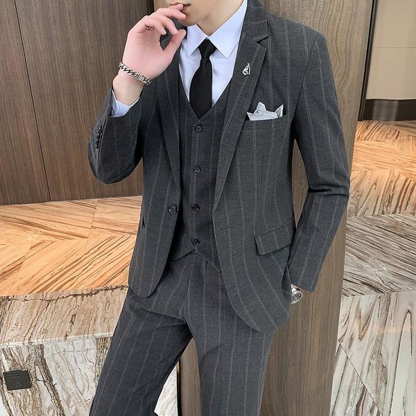 men's suits & blazers ( jacket + pants vest ) fashion boutique striped lattice men casual business 3 pcs set suit groom wedding dress s, White;black
men's suits & blazers ( jacket + pants vest ) fashion boutique striped lattice men casual business 3 pcs set suit groom wedding dress s, White;black