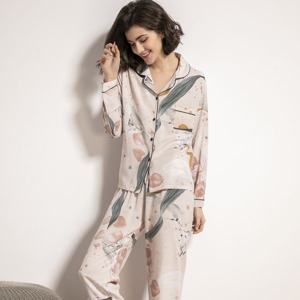 cotton long-sleeved long trousers women pajamas set for spring and summer autumn comfortable cardigan ladies cotton pajamas, Black;red
cotton long-sleeved long trousers women pajamas set for spring and summer autumn comfortable cardigan ladies cotton pajamas, Black;red