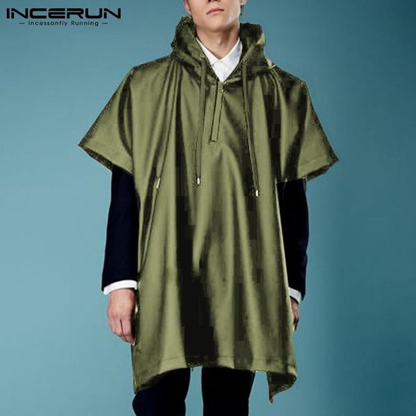 men's trench coats incerun fashionable handsome streetwear loose cloak male all-match irregular hooded zipper short sleeve s-5xl 2021, Tan;black
men's trench coats incerun fashionable handsome streetwear loose cloak male all-match irregular hooded zipper short sleeve s-5xl 2021, Tan;black