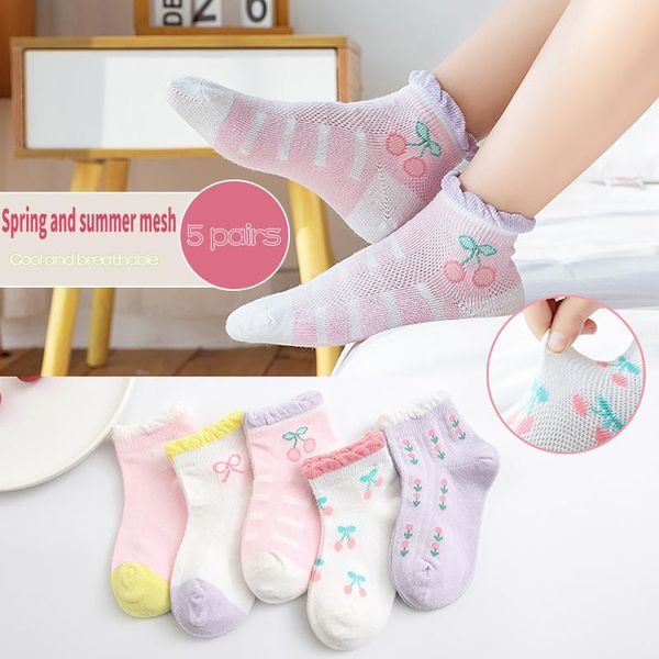 summer children's socks spring and autumn thin mesh cute little cherry girls baby non-slip breathable 1-12y, Pink;yellow
summer children's socks spring and autumn thin mesh cute little cherry girls baby non-slip breathable 1-12y, Pink;yellow