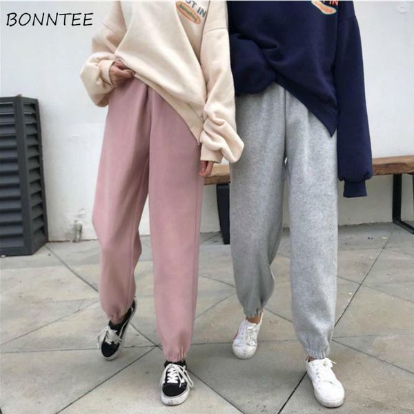 oversize women pants warm loose elastic waist solid korean thicken harem trousers vintage velvet couples womens student fashion women's, Black;white
oversize women pants warm loose elastic waist solid korean thicken harem trousers vintage velvet couples womens student fashion women's, Black;white