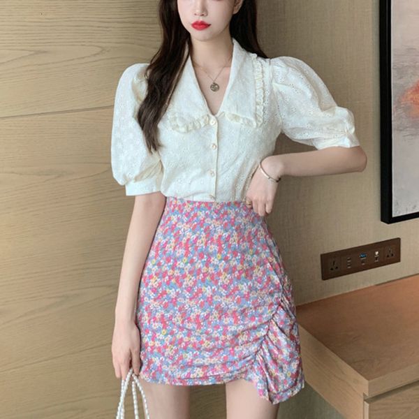 two piece dress summer 2 set women casual sleeve shirt blouse + floral mini bodycon skirt sets holiday female streetwear suits ak2, White
two piece dress summer 2 set women casual sleeve shirt blouse + floral mini bodycon skirt sets holiday female streetwear suits ak2, White