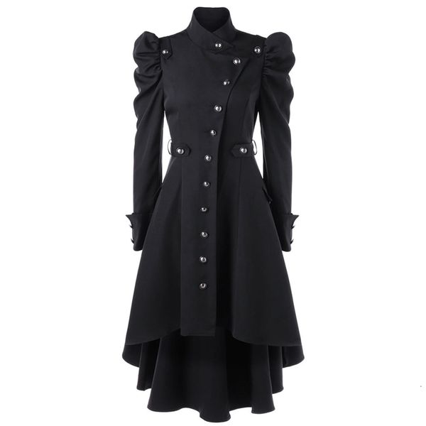 & faux leather gothic women trench winter autumn women's overcoat windbreaker female long coat button goth outwear, Black
& faux leather gothic women trench winter autumn women's overcoat windbreaker female long coat button goth outwear, Black