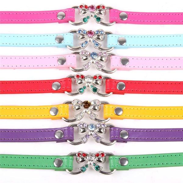 dog collars & leashes bowknot artificial diamond cat puppy collar leather bow pet adjustable durable necklace belts solid 7 color
dog collars & leashes bowknot artificial diamond cat puppy collar leather bow pet adjustable durable necklace belts solid 7 color