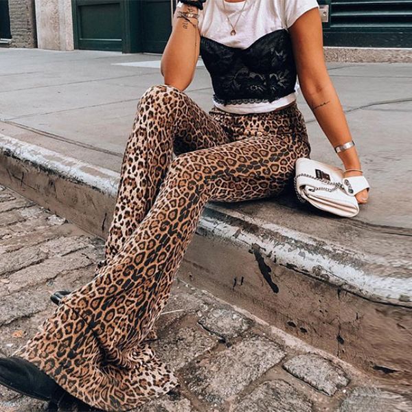 autumn winter casual clothes women streetwear trousers fashion leopard print high waist flare pants bodycon women's & capris, Black;white
autumn winter casual clothes women streetwear trousers fashion leopard print high waist flare pants bodycon women's & capris, Black;white