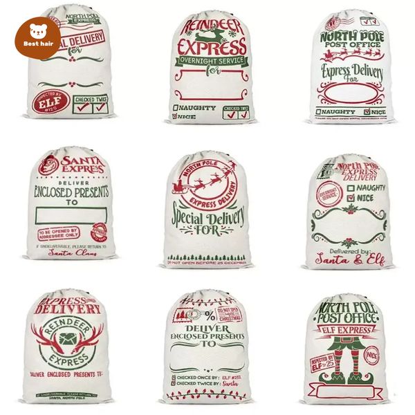 stock santa sack bags christmas decoration linen drawstring cloth bag gift pouch 12 styles dhl gr 
stock santa sack bags christmas decoration linen drawstring cloth bag gift pouch 12 styles dhl gr