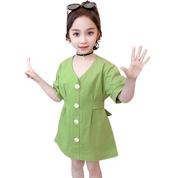 summer dress for girls v neck party girl casual style kid solid color cloths 6 8 10 12 14 210527, Red;yellow
summer dress for girls v neck party girl casual style kid solid color cloths 6 8 10 12 14 210527, Red;yellow