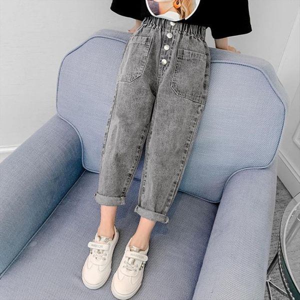 autumn baby girl solid jeans elastic waist loose high denim children for fashionable button cute trouser z25, Blue
autumn baby girl solid jeans elastic waist loose high denim children for fashionable button cute trouser z25, Blue