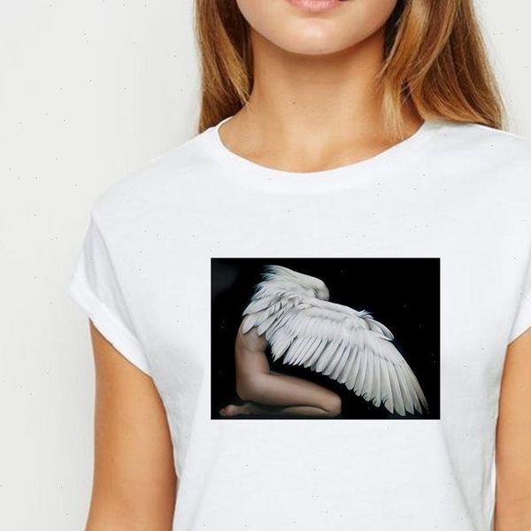 womens t shirt female wing feather flower girl ropa mujer oversize spring summer vogue tee round neck shirts, White
womens t shirt female wing feather flower girl ropa mujer oversize spring summer vogue tee round neck shirts, White