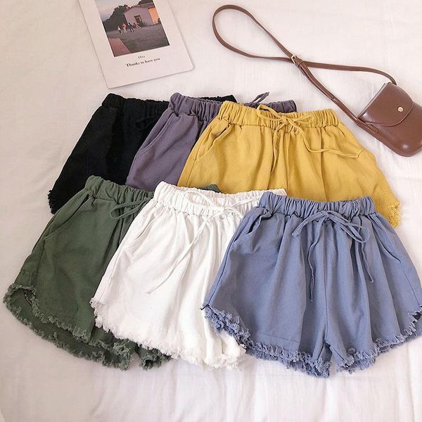 high waist shorts women 2021 summer elastic drawstring candy color korean fashion short pants women's, White;black
high waist shorts women 2021 summer elastic drawstring candy color korean fashion short pants women's, White;black
