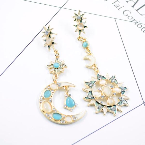 dangle & chandelier ll yun korean fashion sun moon asymmetrical earrings trendy simple crystal bohemian long arr, Silver
dangle & chandelier ll yun korean fashion sun moon asymmetrical earrings trendy simple crystal bohemian long arr, Silver