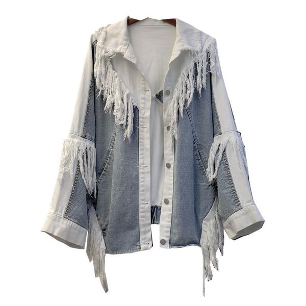 women's jackets 2021autum plus size jean women cool hip hop quilted coats patch ripped tassel blue white denim retro street style, Black;brown
women's jackets 2021autum plus size jean women cool hip hop quilted coats patch ripped tassel blue white denim retro street style, Black;brown