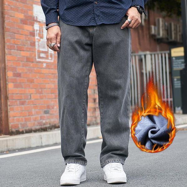 men's jeans vrokino winter warm thick casual fleece loose wide-leg brand clothing plus size, Blue
men's jeans vrokino winter warm thick casual fleece loose wide-leg brand clothing plus size, Blue