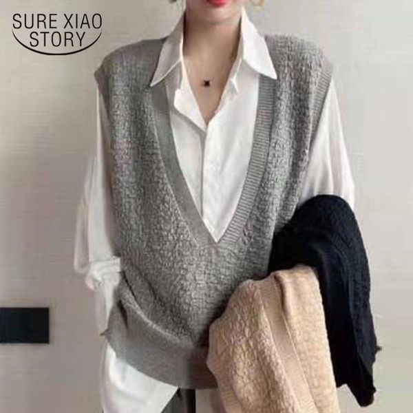 women's sweaters autumn winter v-neck pullover sweater vest women korean office lady knitted loose knit solid 15993, White;black
women's sweaters autumn winter v-neck pullover sweater vest women korean office lady knitted loose knit solid 15993, White;black