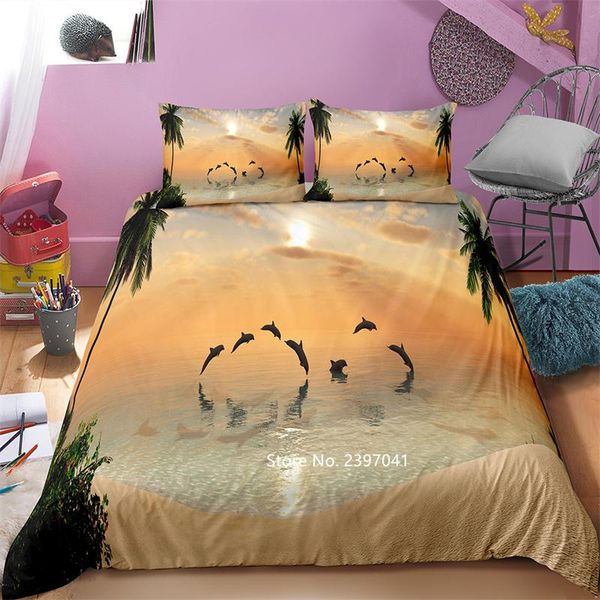 bedding sets 3d digital printing marine creatures dolphins cute boys and girls bedroom decoration students like quilt covers pillowcases 
bedding sets 3d digital printing marine creatures dolphins cute boys and girls bedroom decoration students like quilt covers pillowcases