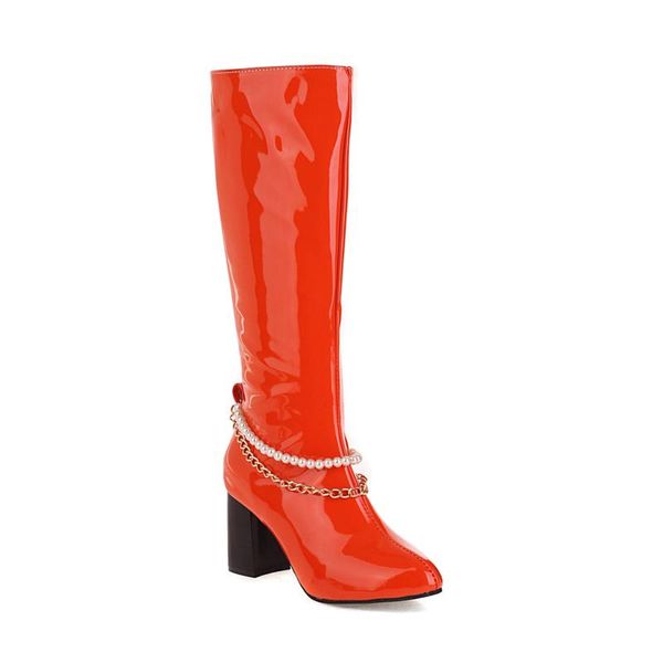 boots women knee high patent leather waterproof long white red party fetish boot women's shoes autumn winter, Black
boots women knee high patent leather waterproof long white red party fetish boot women's shoes autumn winter, Black