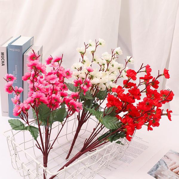 decorative flowers & wreaths artificial flower cherry spring plum blossom peach branch 42cm silk tree for wedding party decoration
decorative flowers & wreaths artificial flower cherry spring plum blossom peach branch 42cm silk tree for wedding party decoration