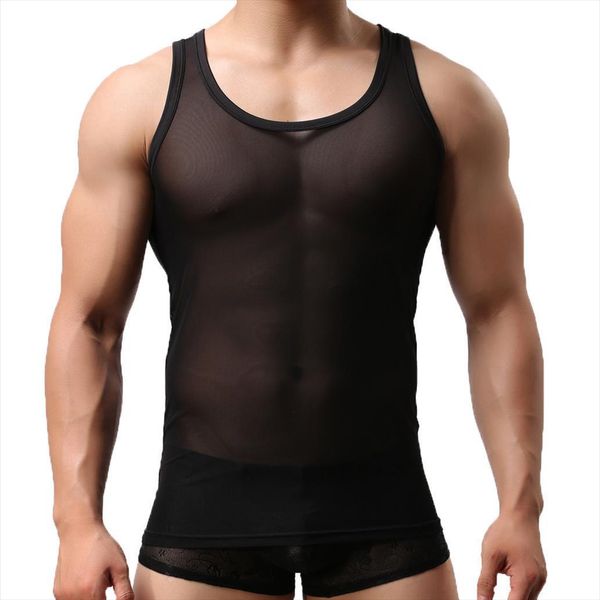 feitong gym men tank mens black shirt summer mesh transparent breathable vest musculosa hombre, White;black
feitong gym men tank mens black shirt summer mesh transparent breathable vest musculosa hombre, White;black