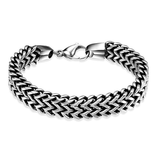 link, chain vintage bracelet mens stainless steel hip hop on hand gifts for male accessories charm bracelets fashion jewelry, Black
link, chain vintage bracelet mens stainless steel hip hop on hand gifts for male accessories charm bracelets fashion jewelry, Black