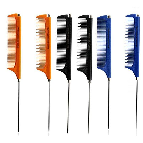 2pcs stainless steel hairdressing comb portable hair tail with adjustable handle hairstylist combs1, Silver
2pcs stainless steel hairdressing comb portable hair tail with adjustable handle hairstylist combs1, Silver