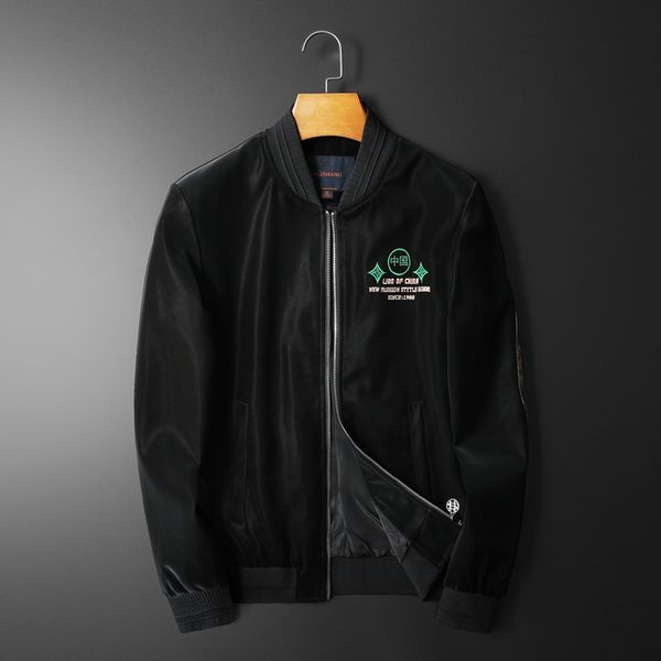 2022 autumn and winter mens heavy craft embroidery fashion jacket printed slimfit standup collar baseball uniform, Black;brown
2022 autumn and winter mens heavy craft embroidery fashion jacket printed slimfit standup collar baseball uniform, Black;brown