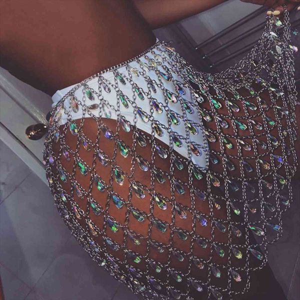 party club bling metal women skirt body waist chain diamonds summer beach hollow colorful crystal festive, Black
party club bling metal women skirt body waist chain diamonds summer beach hollow colorful crystal festive, Black