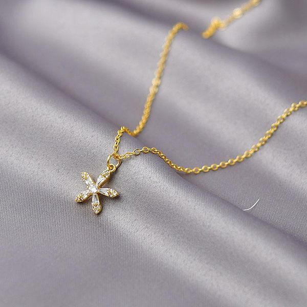 pendant necklaces xiaoboacc choker necklace for women korean fashion aesthetic five leaves flower zircon wholesale, Silver
pendant necklaces xiaoboacc choker necklace for women korean fashion aesthetic five leaves flower zircon wholesale, Silver