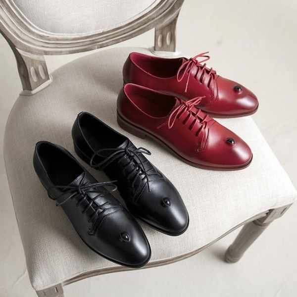 dress shoes mljuese 2021 women pumps soft cow leather lace up autumn spring eye low heels party wedding size 33-41, Black
dress shoes mljuese 2021 women pumps soft cow leather lace up autumn spring eye low heels party wedding size 33-41, Black