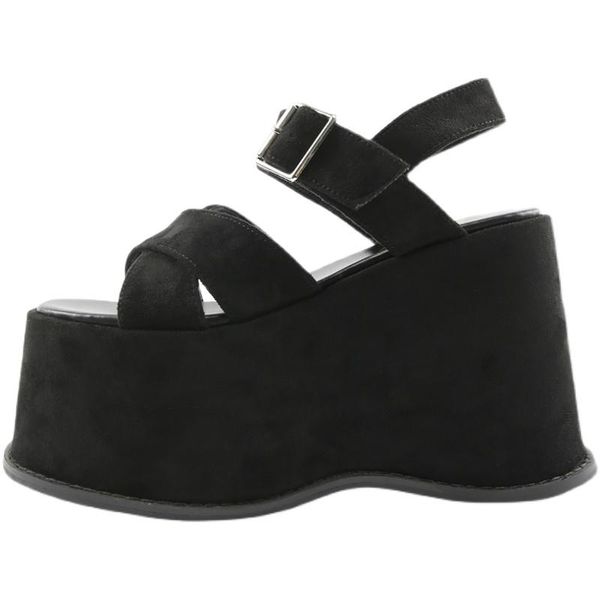 women lolita belt round toe gothic punk sandals shoes platform wedge high 12cm heel creepers japanese harajuku dark jk retro dress, Black
women lolita belt round toe gothic punk sandals shoes platform wedge high 12cm heel creepers japanese harajuku dark jk retro dress, Black