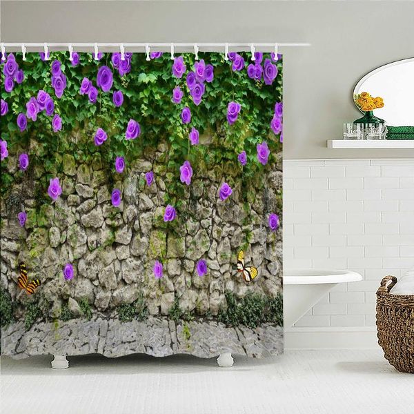 shower curtains beautiful colorful flower brick wall floral decoration print waterproof frabic bath curtain with hooks 180x180cm
shower curtains beautiful colorful flower brick wall floral decoration print waterproof frabic bath curtain with hooks 180x180cm