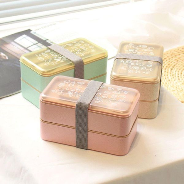 dinnerware sets 2 layers lunch box eco-friendly wheat straw material bento microwavable container leakproof lunchbox-pink
dinnerware sets 2 layers lunch box eco-friendly wheat straw material bento microwavable container leakproof lunchbox-pink